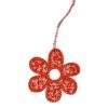 Blumen-Aufhänger 10cm rot handbemalt Unikat – Bild 2